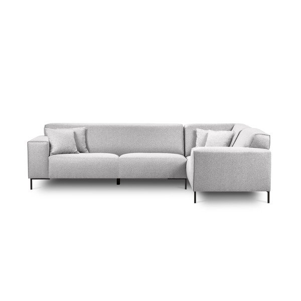 "Cosmopolitan Design Seville" šviesiai pilka kampinė sofa, dešinysis kampas-image-2