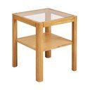 Šoninis stalas su stikliniu stalviršiu 40x40 cm Lourmarin – House Nordic