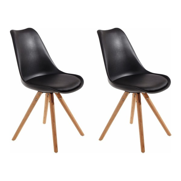 2 juodų valgomojo kėdžių rinkinys "Støraa Brenda