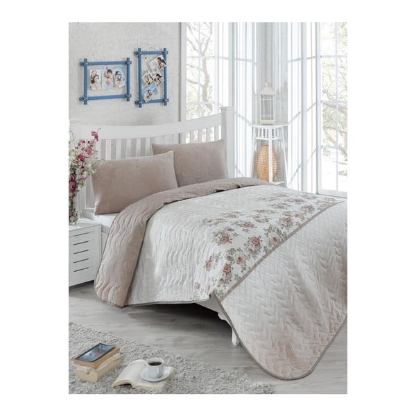 Dygsniuotas dvivietis lovos užvalkalas su pagalvių užvalkalais Lustro, 200 x 220 cm