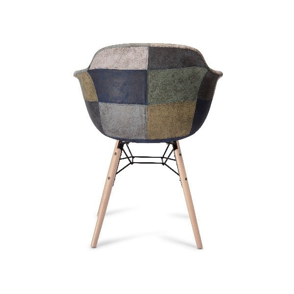 Pilka valgomojo kėdė su buko kojomis "Furnhouse Flame Patch-image-3