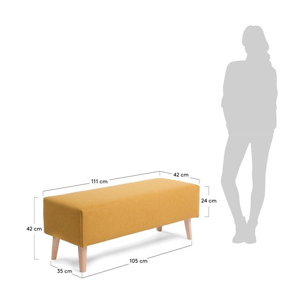 Geltonas suoliukas Kave Home Lydia-image-4