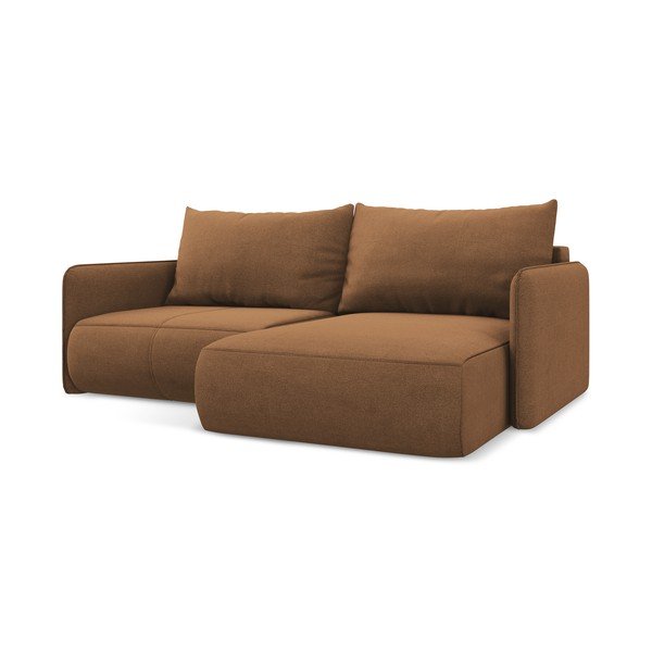Oranžinės spalvos sulankstoma/su sandėliavimo vieta kampinė sofa (su dešiniuoju kampu) Nanea – Makamii-image-3