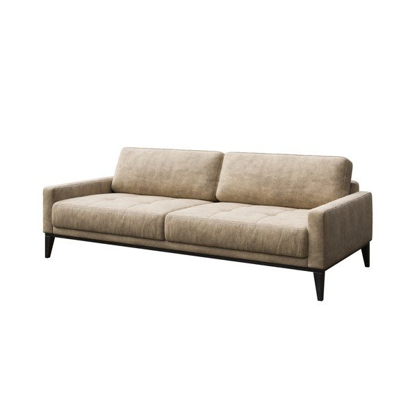 Smėlio spalvos dirbtinės odos sofa MESONICA Musso Tufted, 210 cm-image-2