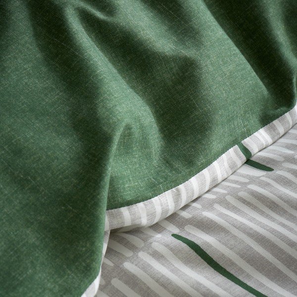 Iš medvilnės viengulė patalynė žalios spalvos/pilkos spalvos 135x200 cm Camden Stripe – Content by Terence Conran-image-4