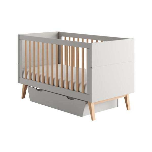 Vaikiška lovelė pilkos spalvos 70x140 cm Swing – Pinio-image-2