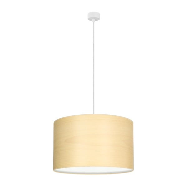 Šviesios natūralios spalvos lubinis šviestuvas su baltu kabeliu "Sotto Luce Tsuri
