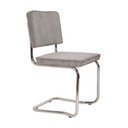 Pilkos spalvos iš audinio supamosios valgomojo kėdės 2 vnt. Ridge Kink Rib – Zuiver