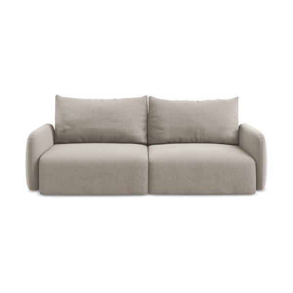 Taupe spalvos sulankstoma/su sandėliavimo vieta sofa iš velveto 238 cm Kalena – Makamii