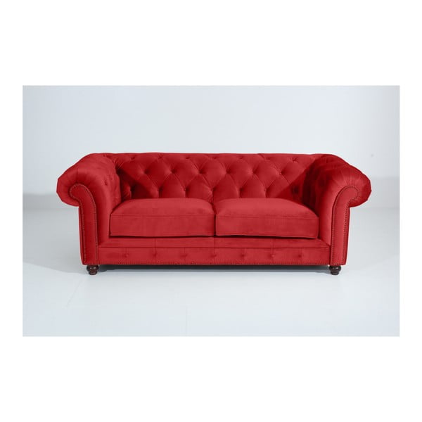 Raudona sofa "Max Winzer Orleans Velvet", 216 cm