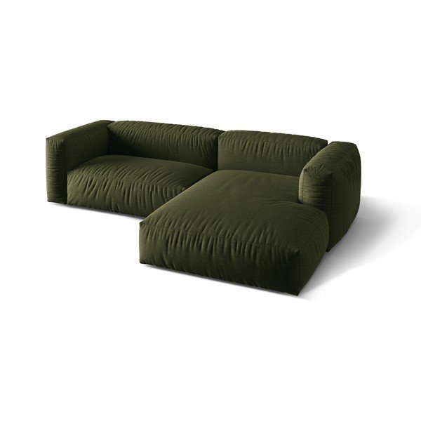 Modulinė kampinė sofa žalios spalvos (su dešiniuoju kampu) Martina – Micadoni Home-image-2