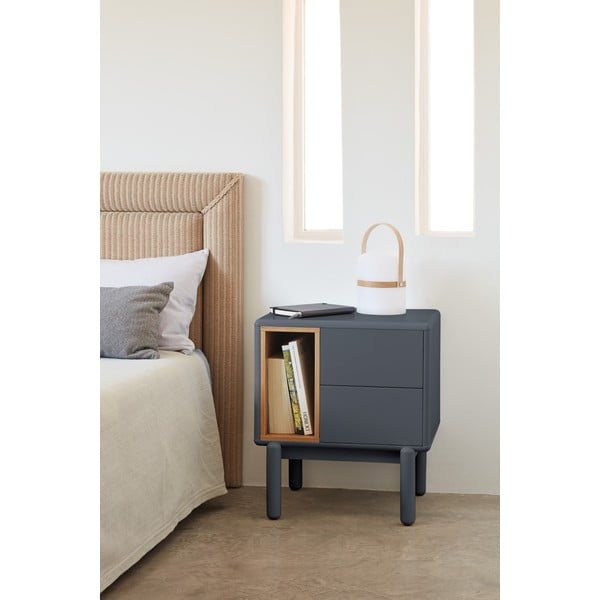 Tamsiai pilkas naktinis staliukas Corvo - Teulat-image-1