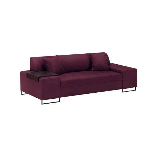Violetinė sofa su juodomis kojomis "Cosmopolitan Design Orlando", 220 cm-image-2
