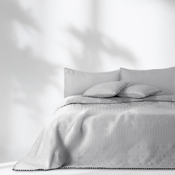 Šviesiai pilkos spalvos lovatiesė AmeliaHome Meadore, 200 x 220 cm
