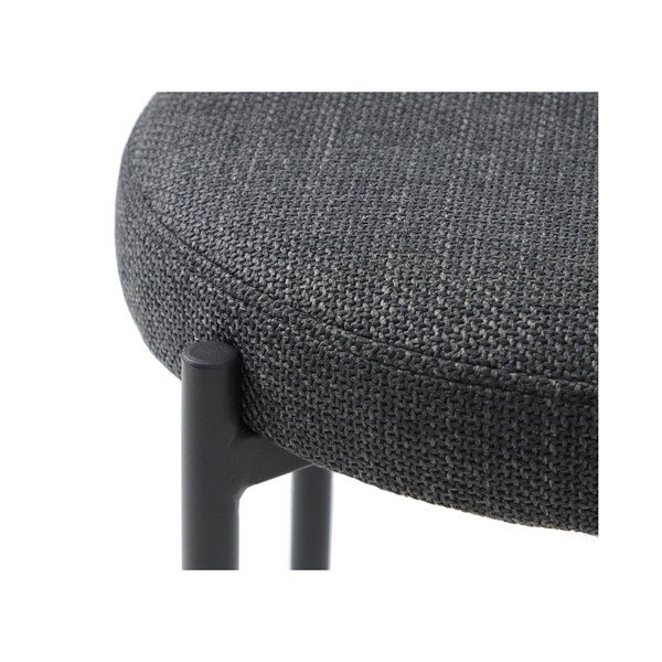 Tamsiai pilkos spalvos iš metalo taburetė Pelican – Unique Furniture-image-1