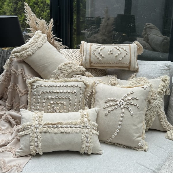 Iš medvilnės dekoratyvinis pagalvės užvalkalas 30x50 cm Seashells – Mioli Decor-image-1