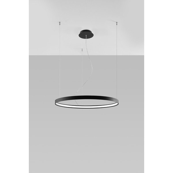 Juodos spalvos iš aliuminio kabantis šviestuvas LED ø 78 cm RIO – Thoro-image-4