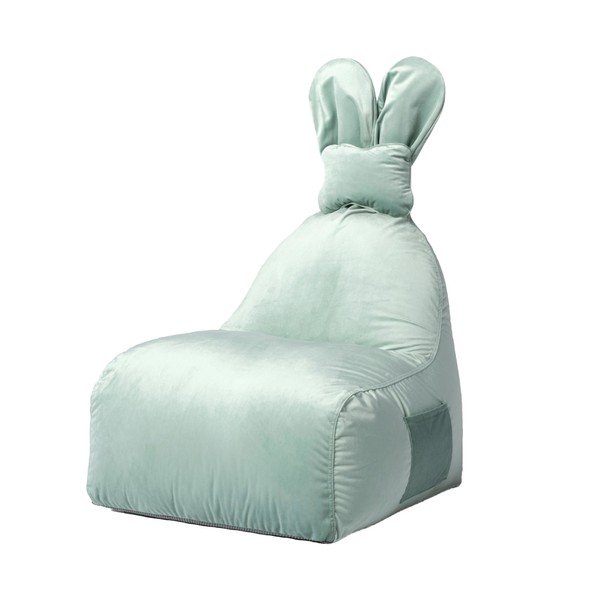Mėtų spalvos vaikiškas sėdmaišis Funny Bunny – The Brooklyn Kids