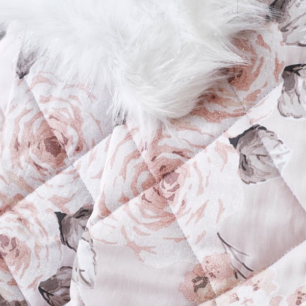 Rožinis dygsniuotas lovos užtiesalas Catherine Lansfield Canterbury Rose, 220 x 230 cm-image-1
