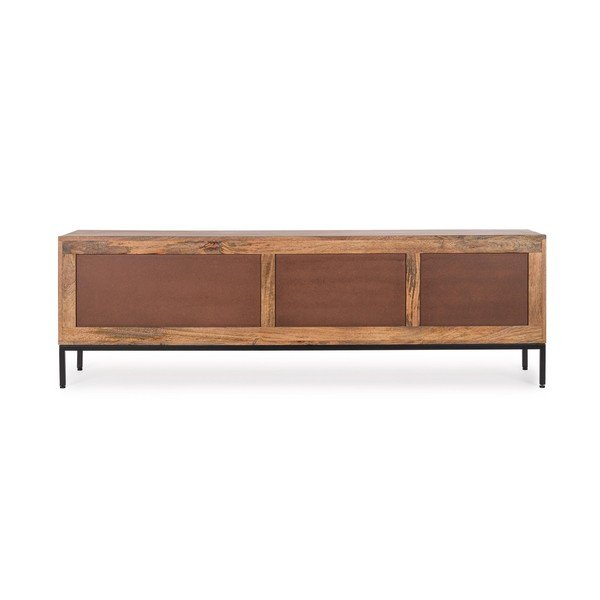 Natūralios spalvos iš mango masyvo TV spintelė 180x55x42 cm Kindia – Bizzotto-image-3