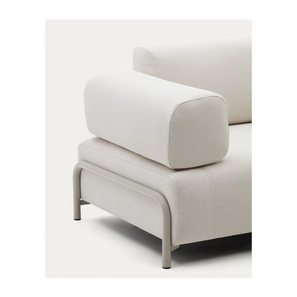 Smėlio spalvos iš šenilinio audinio modulinis sofos porankis Compo – Kave Home-image-2