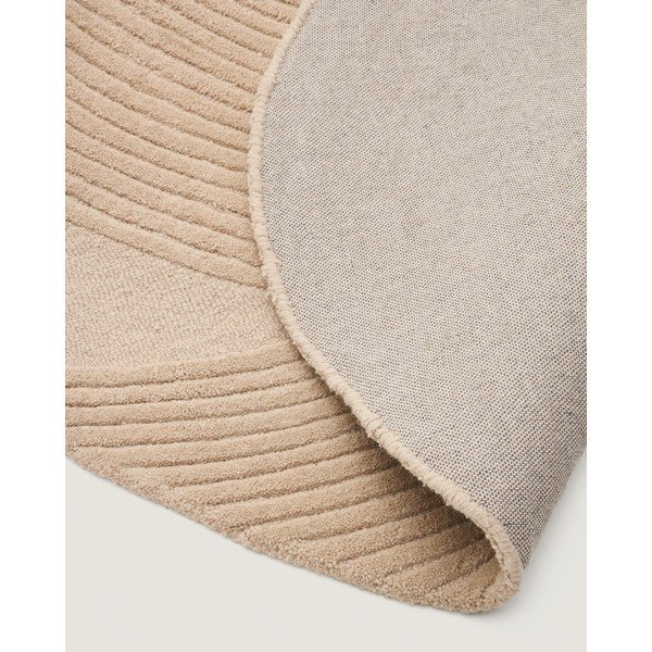 Rankų darbo kreminės spalvos iš vilnos kilimas 160x230 cm Domm – Kave Home-image-4