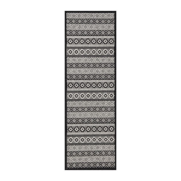 Kreminės ir juodos spalvos kilimas Zala Living Cook & Clean Authentic, 60 x 180 cm