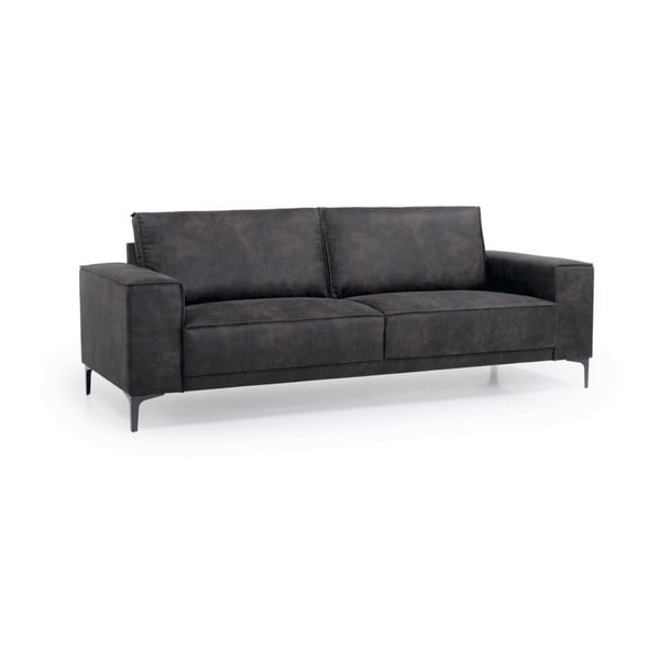 Iš dirbtinės odos sofa antracito spalvos 224 cm Copenhagen – Scandic-image-2