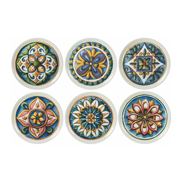 6 porcelianinių lėkščių rinkinys VDE Tivoli 1996 Le Maioliche