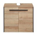 Natūralios spalvos pakabinama spintelė po kriaukle iš ąžuolo 53x60 cm Quickset 395 – Pelipal