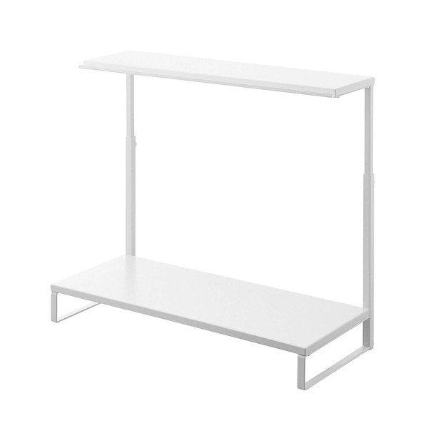 Baltos spalvos iš metalo stovas monitoriui Tower – YAMAZAKI