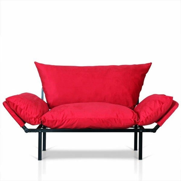 Raudona sofa Kate Louise Quinny