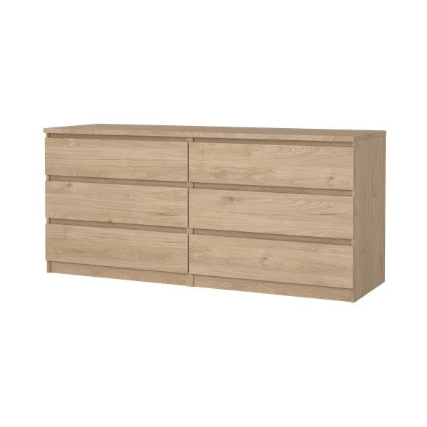 Natūralios spalvos šoninė spintelė iš ąžuolo 154x70x50 cm Naia – Tvilum-image-4