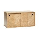 Ąžuolo medienos sieninė lentyna Hübsch Herringbone