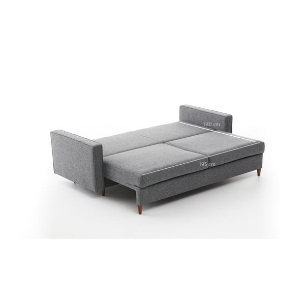 Sulankstoma sofa tamsiai pilkos spalvos 210 cm Eva – Balcab Home-image-3