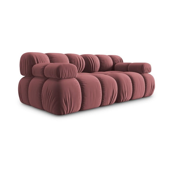 Sofa rožinės spalvos iš velveto 188 cm Bellis – Micadoni Home-image-3