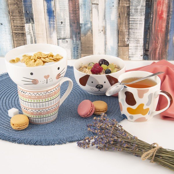 Iš porceliano  puodelio ir dubens rinkinys 2 vnt. 350 ml – Orion-image-1