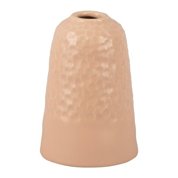 Rožinė keraminė vaza PT LIVING Carve, aukštis 18,5 cm