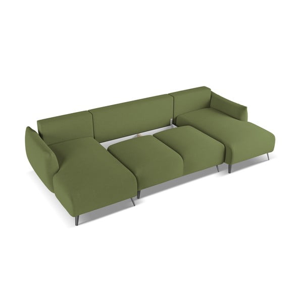 Žalios spalvos kampinė sofa Malie – Makamii-image-4