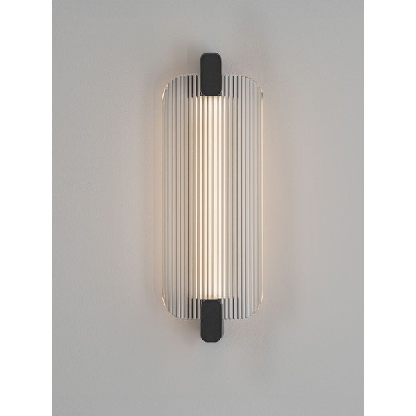 Matinės juodos spalvos iš stiklo sieninė lempa LED Emery – Nova Luce-image-2