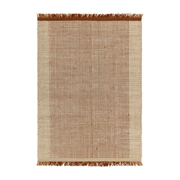 Rankų darbo iš vilnos kilimas rudos spalvos 200x290 cm Avalon – Asiatic Carpets