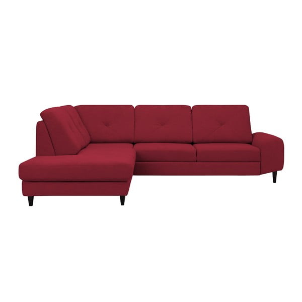 Raudona kampinė sofa lova "Windsor & Co Sofos", kairysis kampas Beta