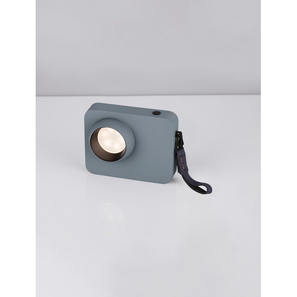 Pilkai mėlynos spalvos iš metalo stalinis šviestuvas LED su pritemdymo funkcija (aukštis 11 cm) Kedros – Nova Luce-image-3
