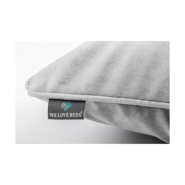 Pilkos spalvos užvalkalas WeLoveBeds Silver, 40 x 60 cm-image-2