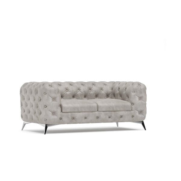 Šviesiai pilkos spalvos iš velveto sofa 185 cm Chelsea – Ropez