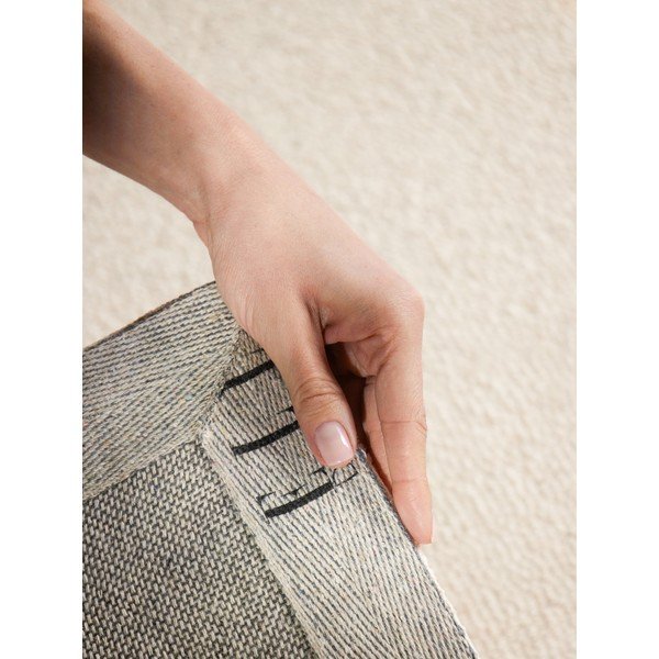 Rankų darbo kreminės spalvos iš vilnos kilimas 160x230 cm Puristic Knots – Elle Decoration-image-4