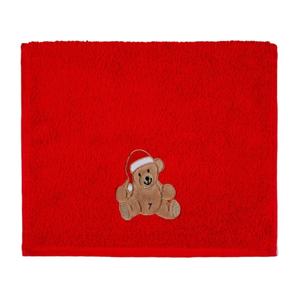 Rankšluostis "Christmas Teddy" raudonas, 30 x 50 cm