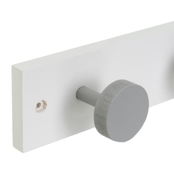 Baltos spalvos/pilkos spalvos iš pušies masyvo sieninė lentyna 40 cm Anillos – Casa Selección-image-1