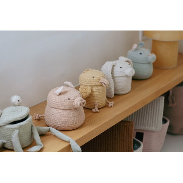 Iš tekstilės vaikiškas krepšys kreminės spalvos ø 15x15 cm Mini Rita the Rabbit – Lorena Canals-image-3