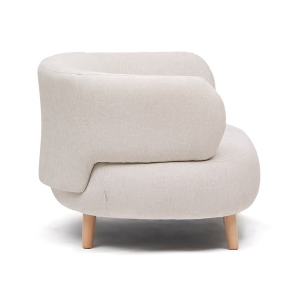 Smėlio spalvos iš šenilinio audinio krėslas Luisa – Kave Home-image-3